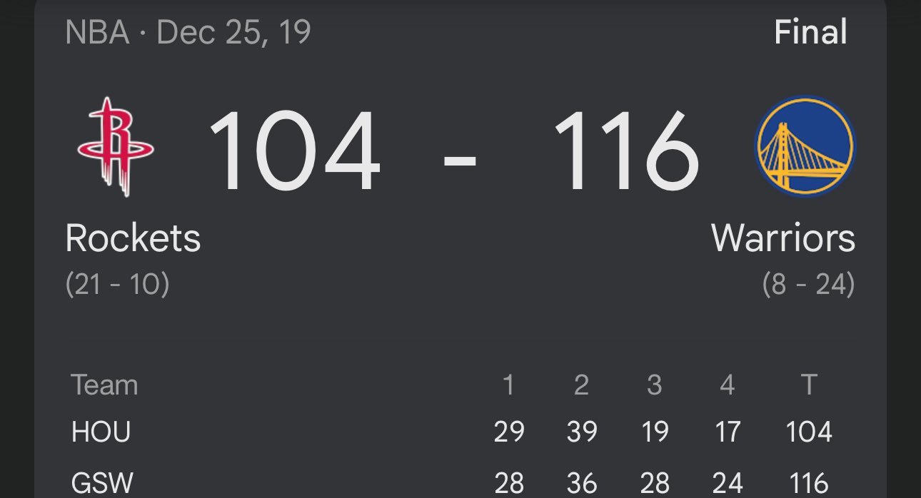 火箭上次打圣诞大战还是2019年。NBA圣诞大战​​​