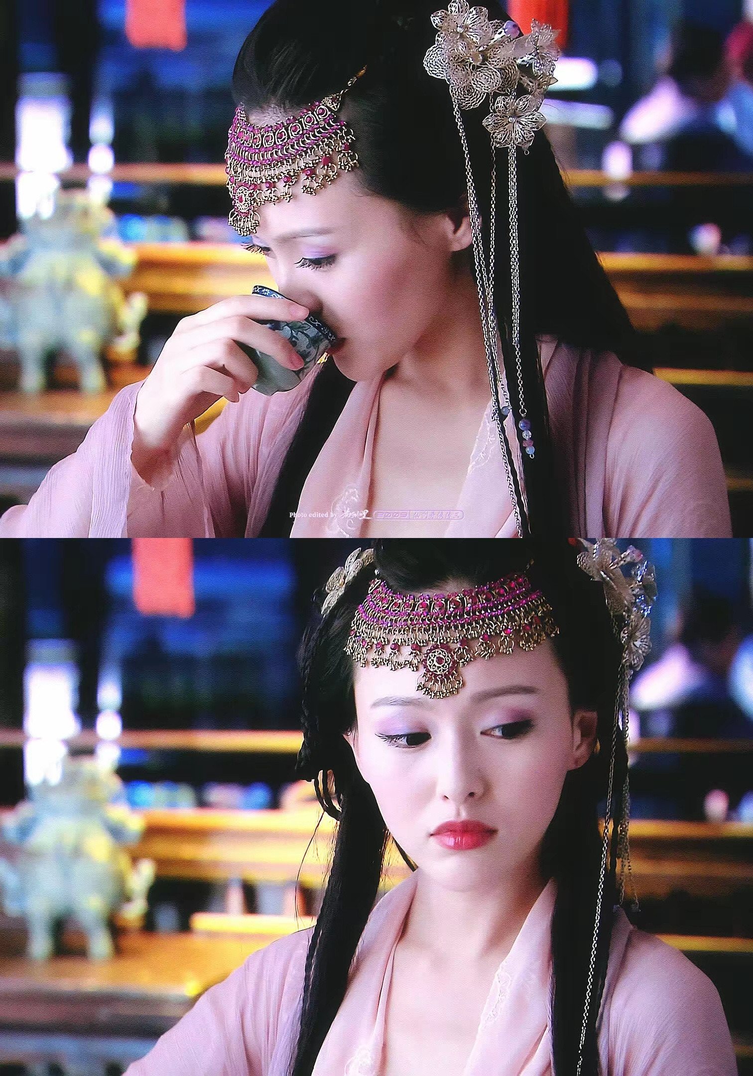 最适合额饰的女人就是唐嫣吧，好漂亮。​​​