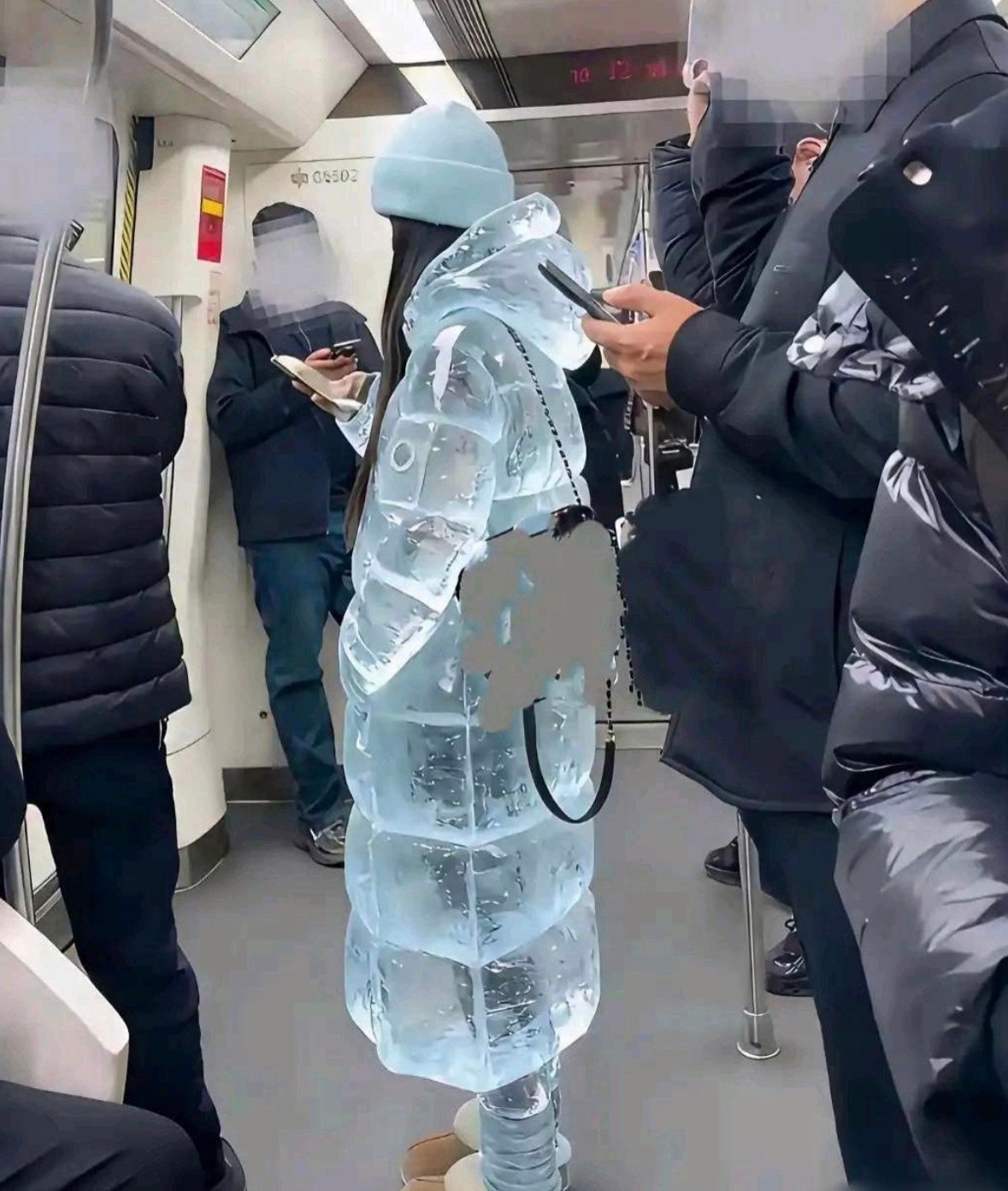 在地铁上看到的衣服，好奇特啊