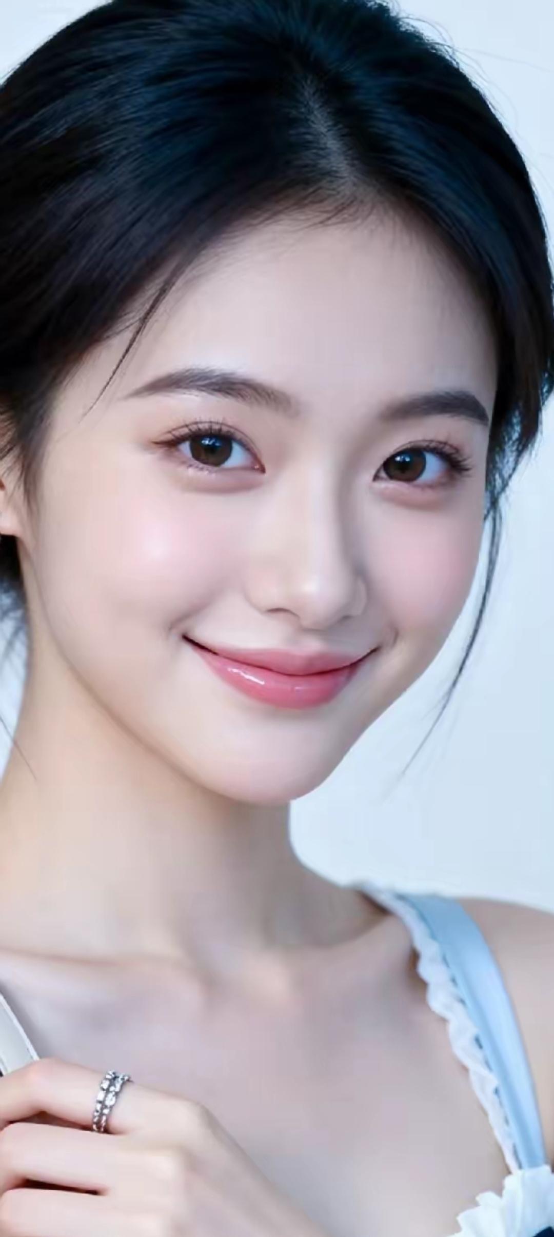 甜美笑容，清新自然，少女心满满！😊✨