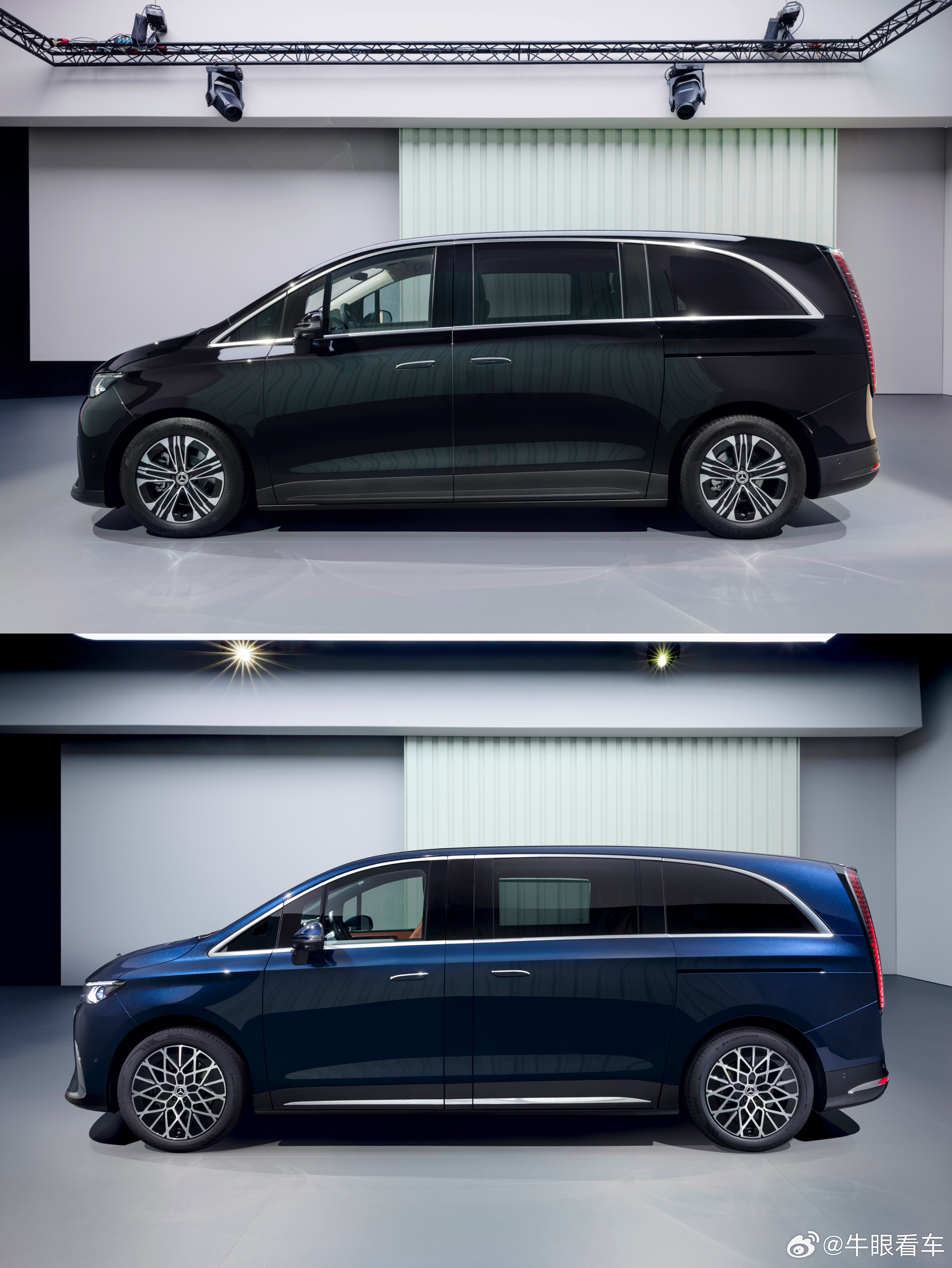 VLE的两个轴距，在B柱部分很明显奔驰号外标准版：5309mm、轴距3342