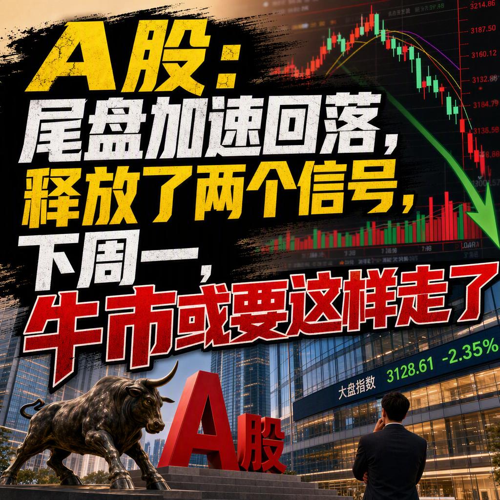 A股：尾盘加速回落，释放了两个信号，下周一，牛市或要这样走了很多人看到7月31