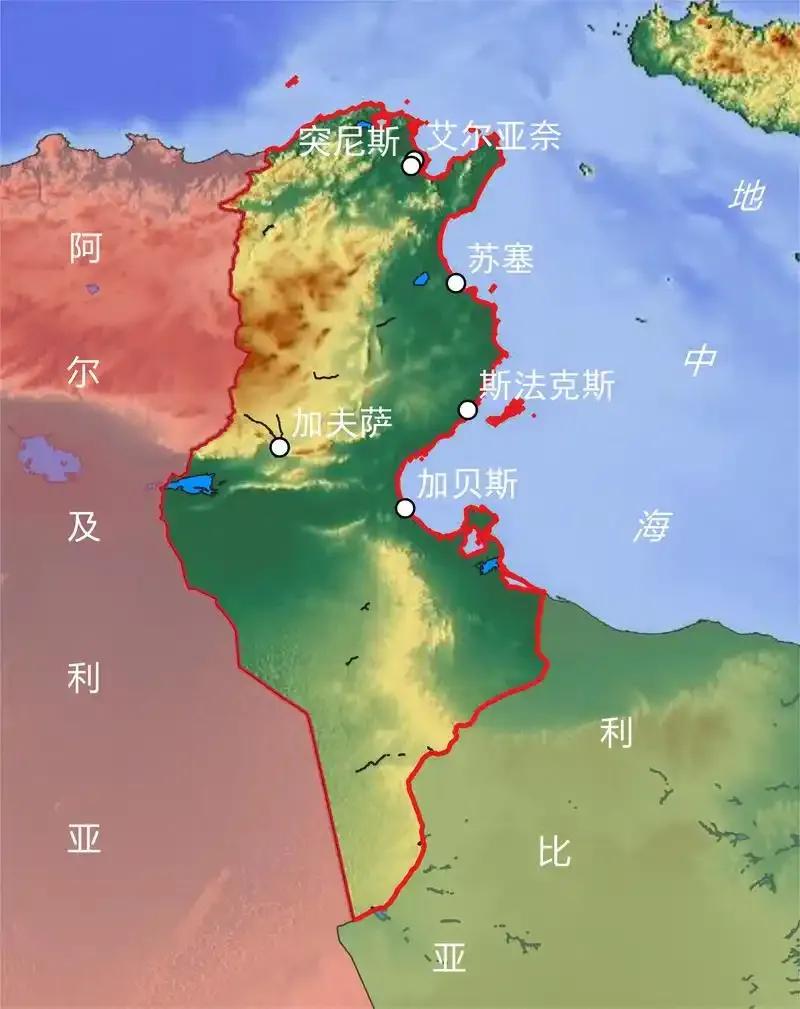 突尼斯虽然是北非最小的国家，面积才16.36万平方公里，还不如我国江西省大，但是