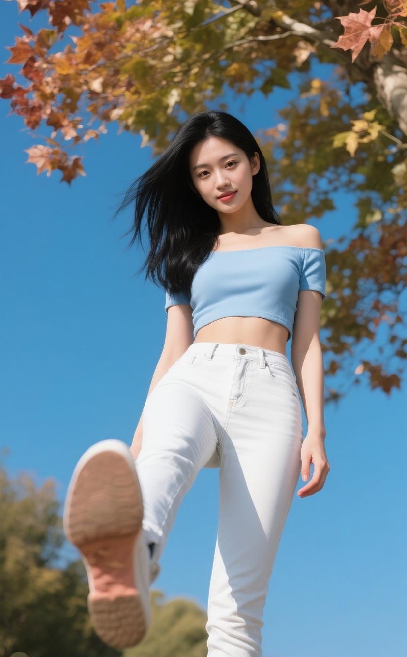 我替这个秋天，好好踩你一脚…难道你不知道这个秋天有多美吗？难道你不想和我一起去