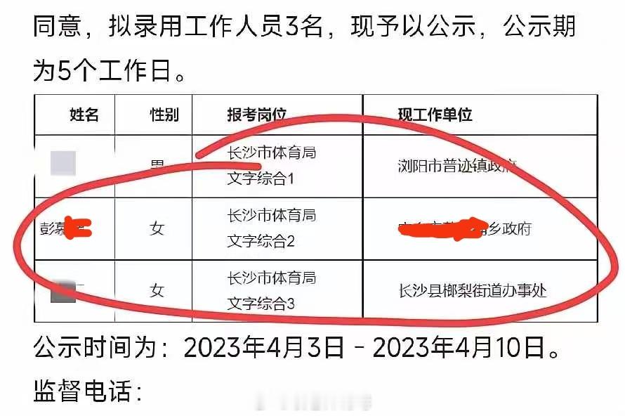 霸占他人车位的彭处长，原本是乡政府公务员，2023年长沙遴选，体育局文字综合2，