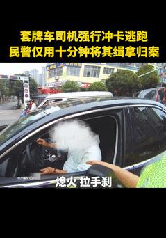 “这小孩哥火到人民日报了！”套牌车司机强行冲卡，险些撞上交警后逃之夭夭！不料，正