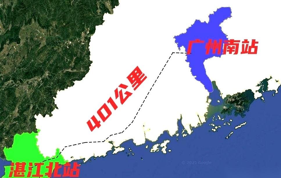 广湛高铁通了，401公里，票价260。一堆人炸了，说隔壁广州到南宁，路程长一截