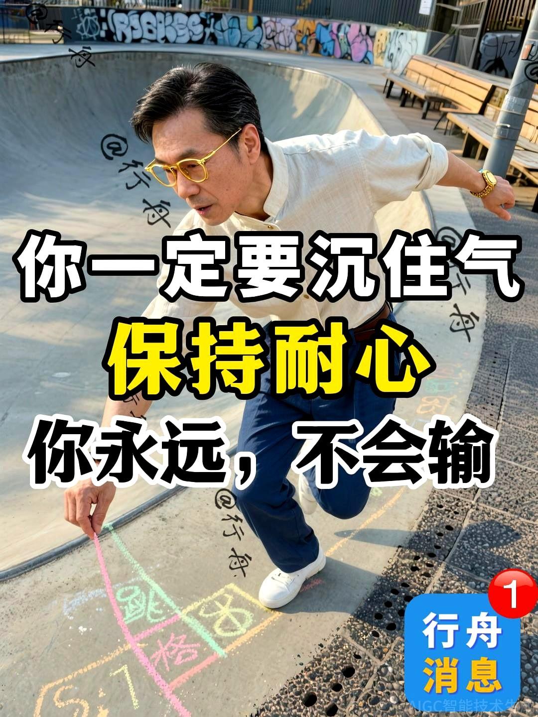 你一定要沉住气，保持耐心，哪怕别人都在催你、赶着你，你也要稳住自己，因为很多人都