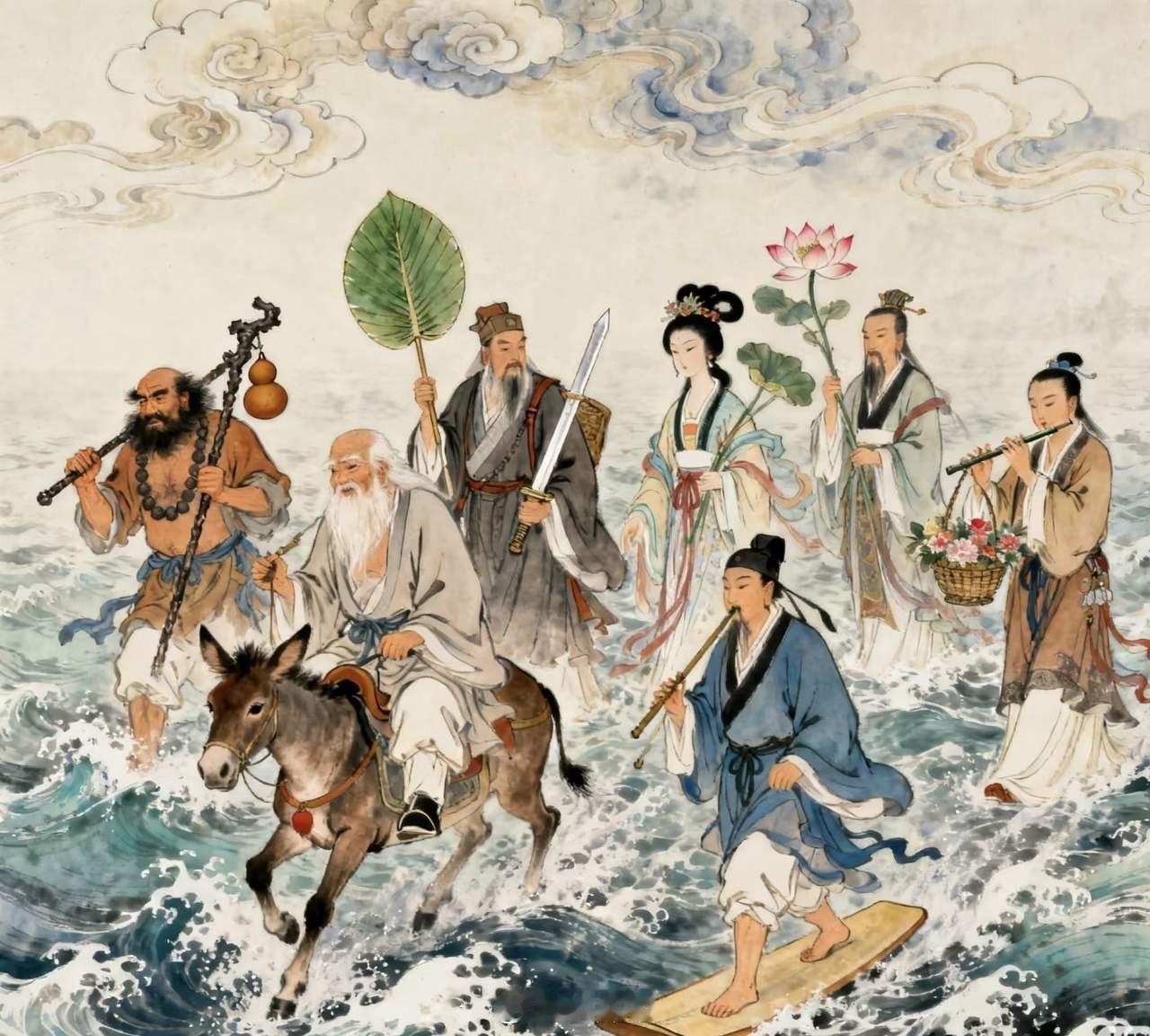 八仙过海，为啥要过海，不过海会怎样！1、原始起因：赴蟠桃盛会返程，顺路过海八仙原