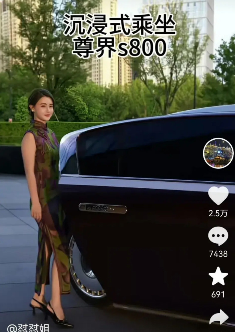 怼怼姐为尊界S800代言！鸿蒙智行车主为自己代言！怼姐这个视频拍的好，香车美女完