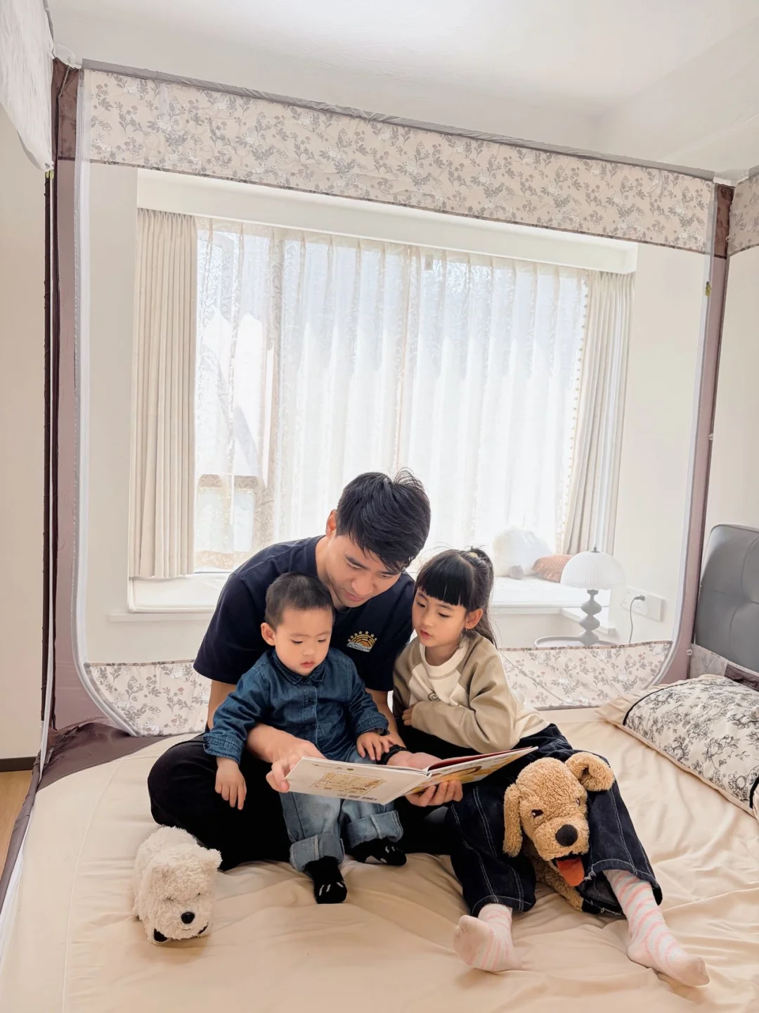 总觉得爸爸带娃不靠谱，直到我买了这个蚊帐