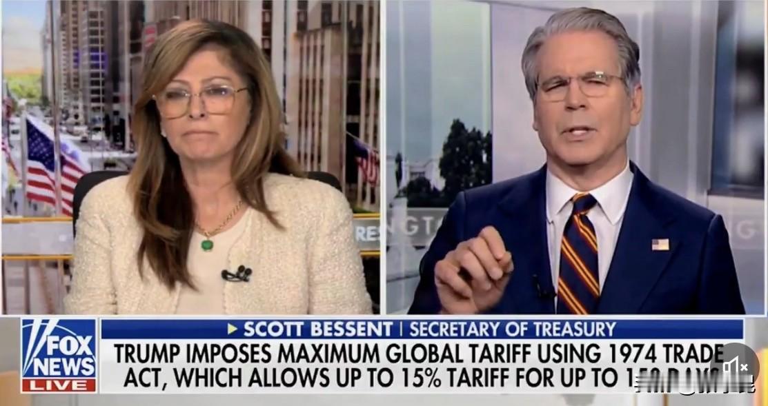 美国财长贝森特今天写道：“特朗普总统在削减贸易逆差、重建美国制造业方面的立场坚定