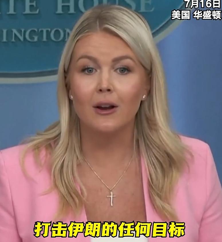 7月16号，白宫新闻秘书莱维特在记者会上，放出了一段极其嚣张的狠话，她直白表态：