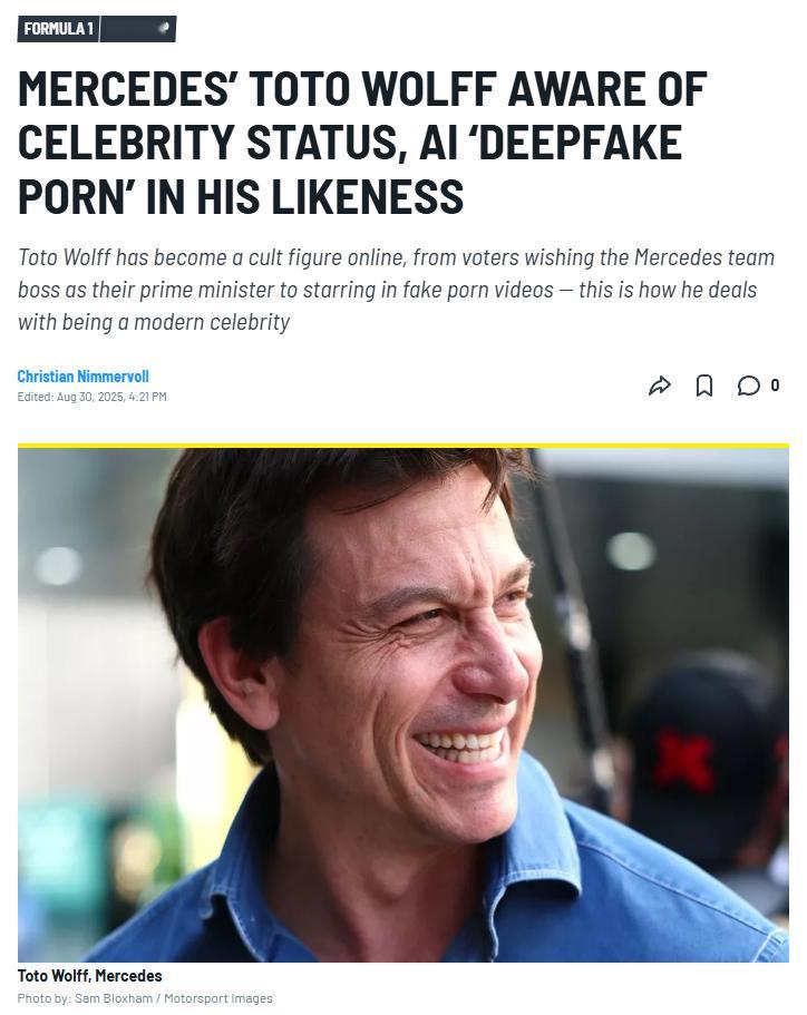 托托·沃尔夫你在说什么？！在前在维斯塔潘与梅赛德斯车队传闻正盛的