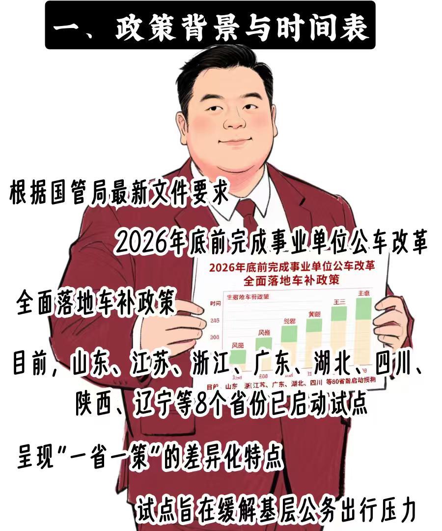国管局官宣！2025事业单位车补启动：8省试点先行，3类群体优先“领钱”！