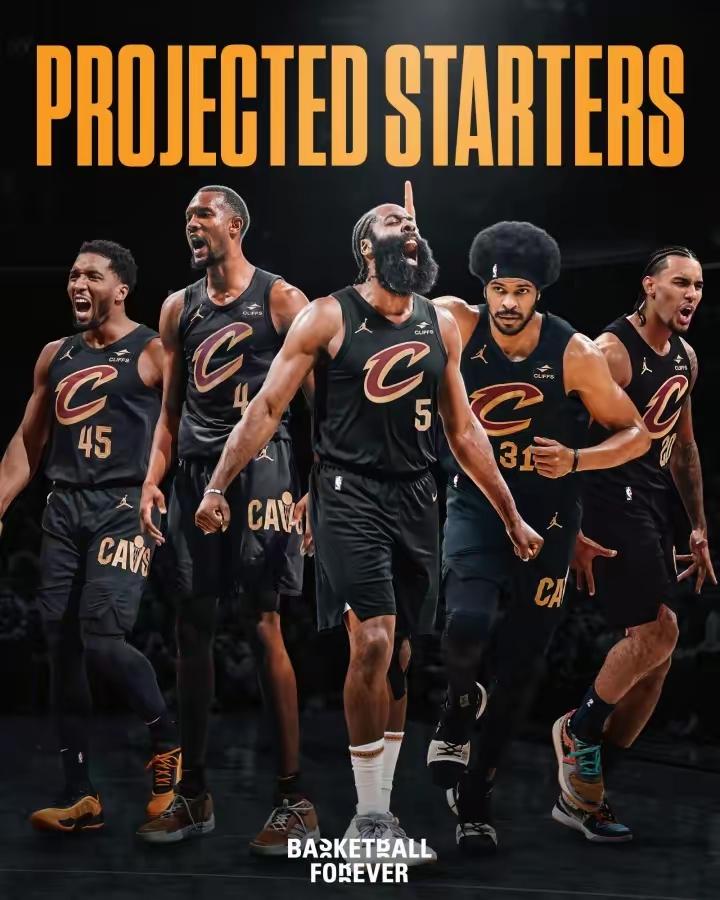 来自于好兄弟的祝福！勒布朗-詹姆斯第一时间更新骑士队阵容图，并祝福好兄弟哈登：“