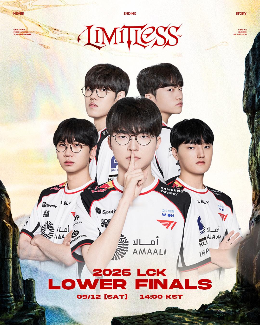 【2026LCK】vsHLE今天的比赛对阵HLE，请粉丝们多多支持！T1L
