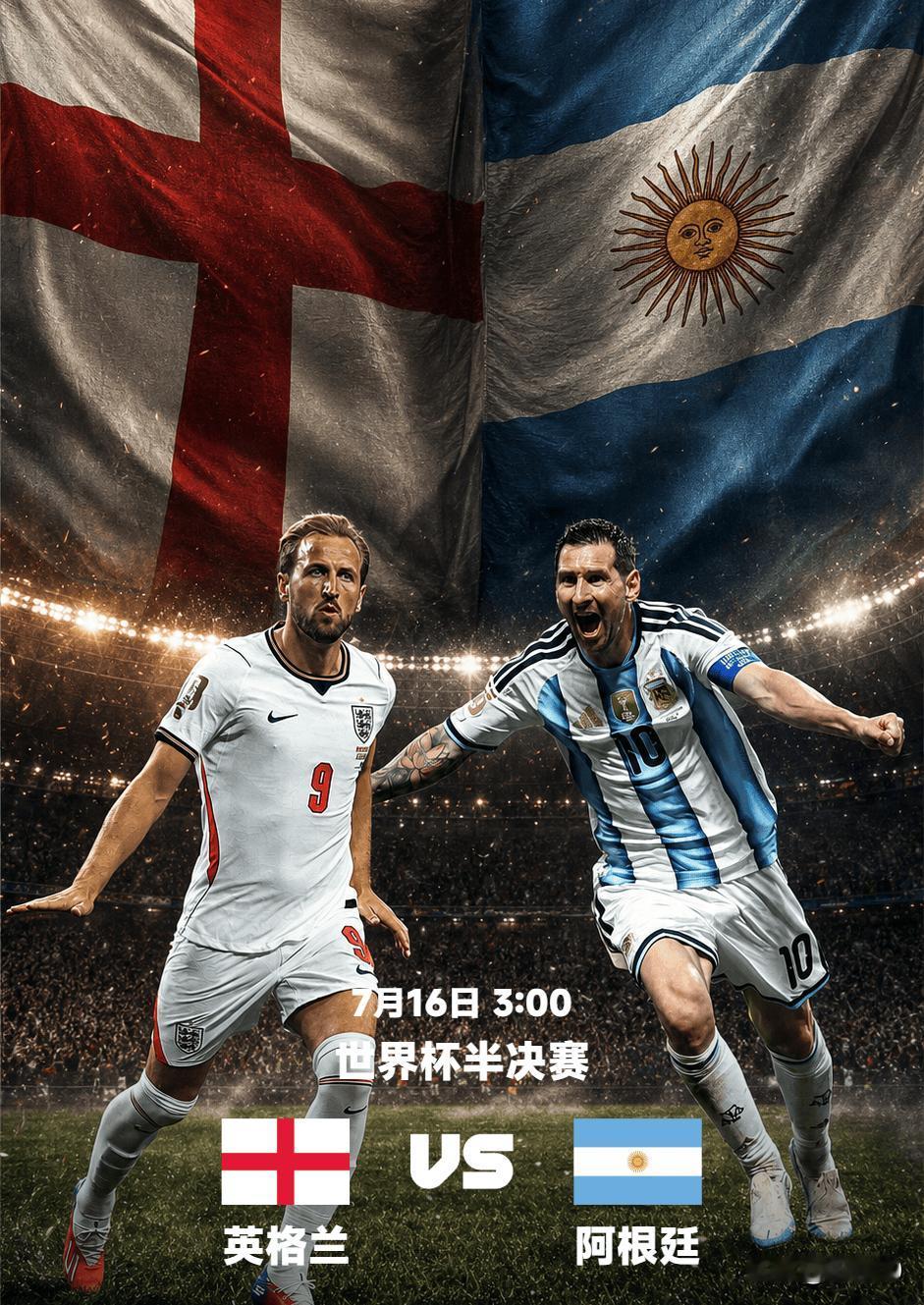 世界杯半决赛前瞻：英格兰🏴VS阿根廷🇦🇷全维度深度解析比赛场地