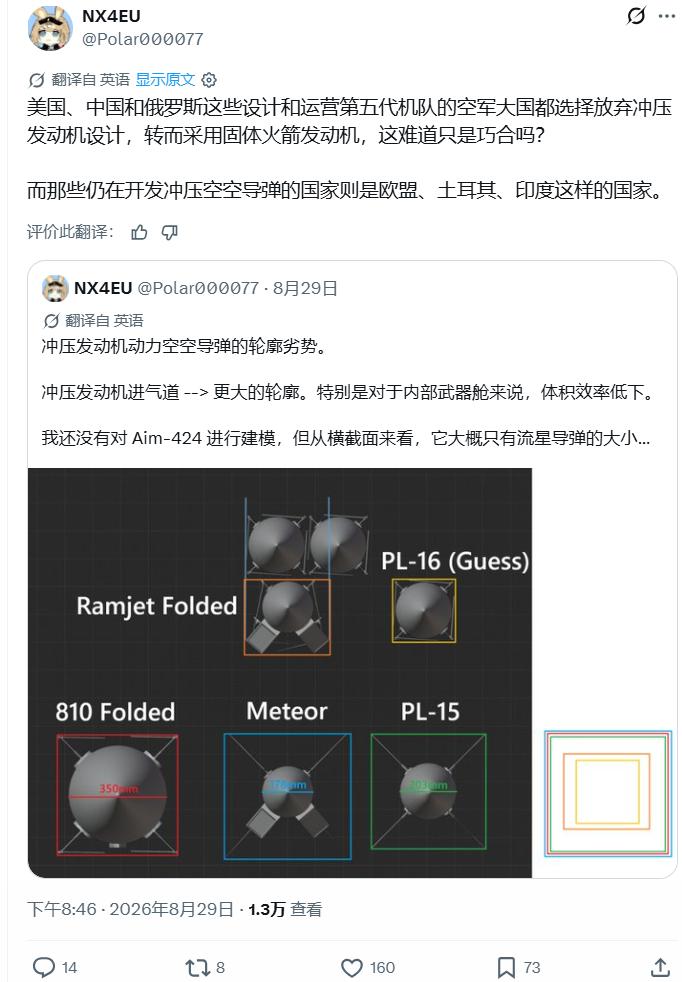 外网无法理解这个问题：冲压发动机技术逆天的中国，为什么没有在空空导弹上使用？我们