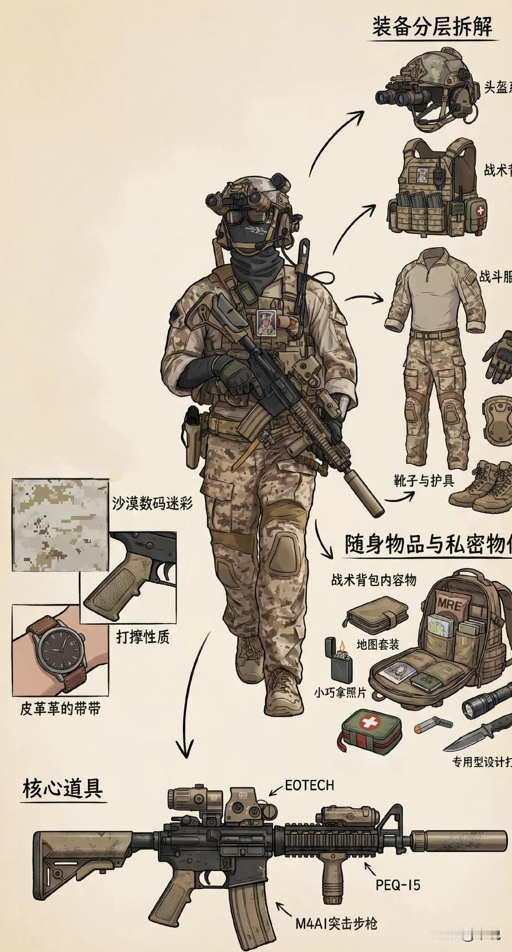 美军单兵装备剖析现代美军单兵作战系统乃是一个高度集成的模块化体系。其核心为改进