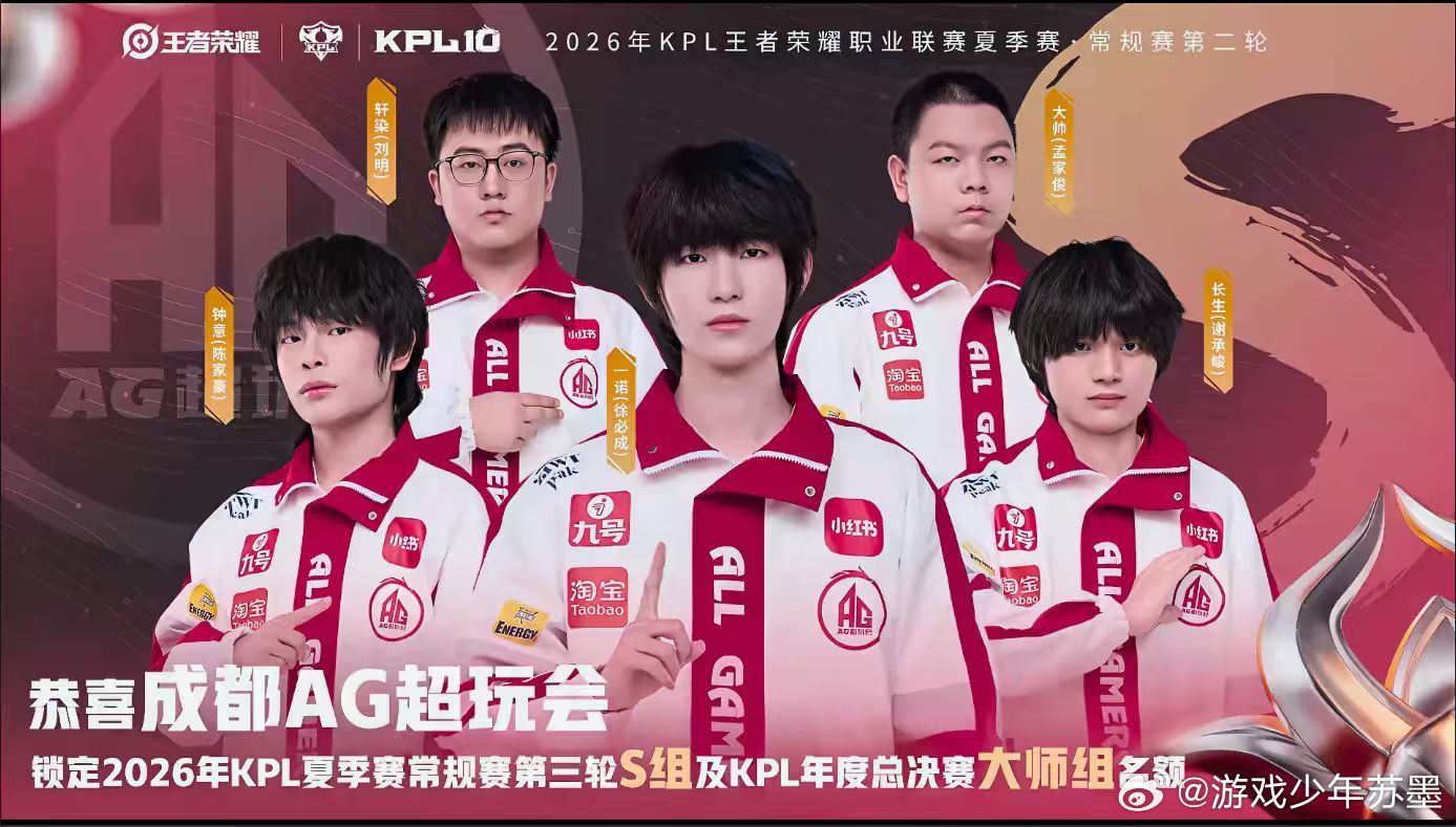 AG锁第三轮S组成都AG超玩会目前2胜2负，积2分，成都AG超玩会已超过S组至少