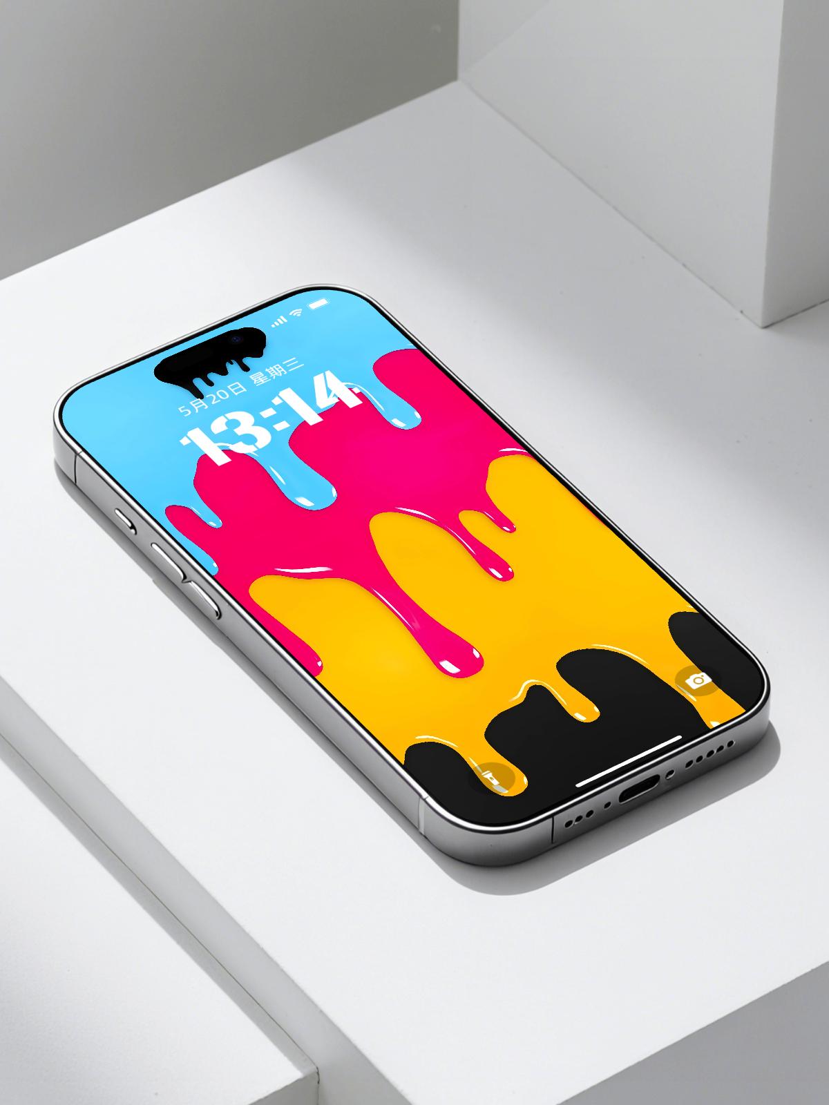 iPhone灵动岛隐藏壁纸丨很有创意