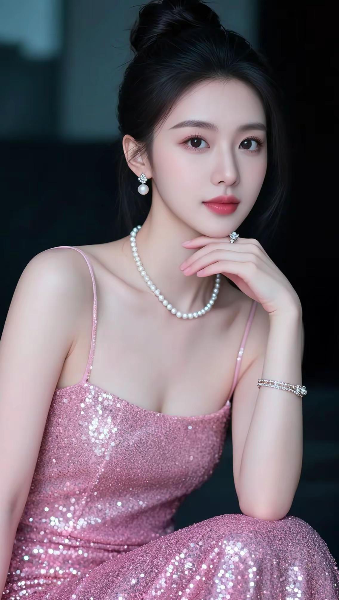 AI粉裙珍珠写真ai创作