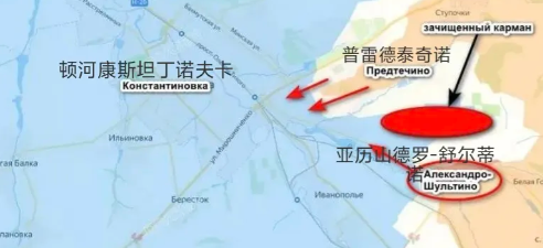 俄军南部集群第4摩步旅的突击部队攻占了亚历山德罗-舒尔蒂诺，打开了从东南方向进攻