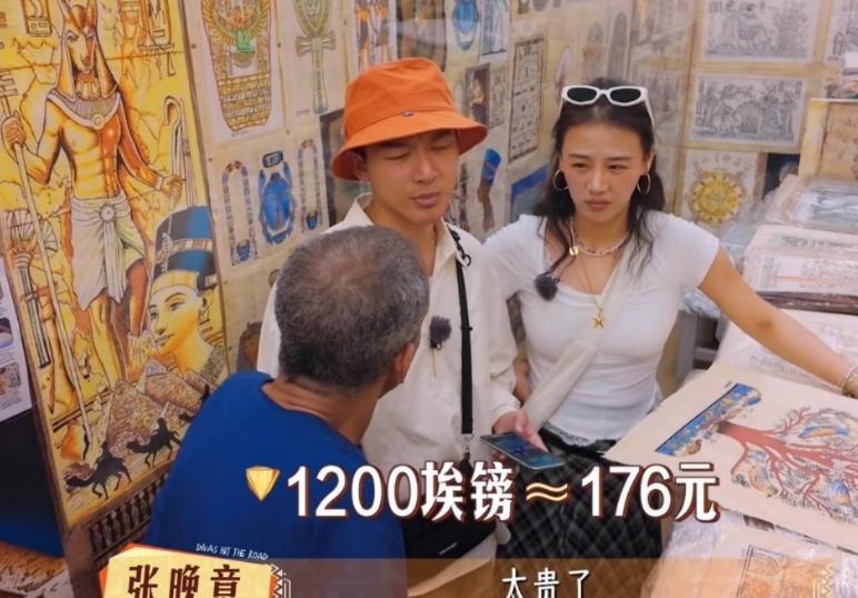 马思纯在埃及看中了一幅画，1200埃镑，马思纯觉得太贵了，立刻想走，张晚意拉住马