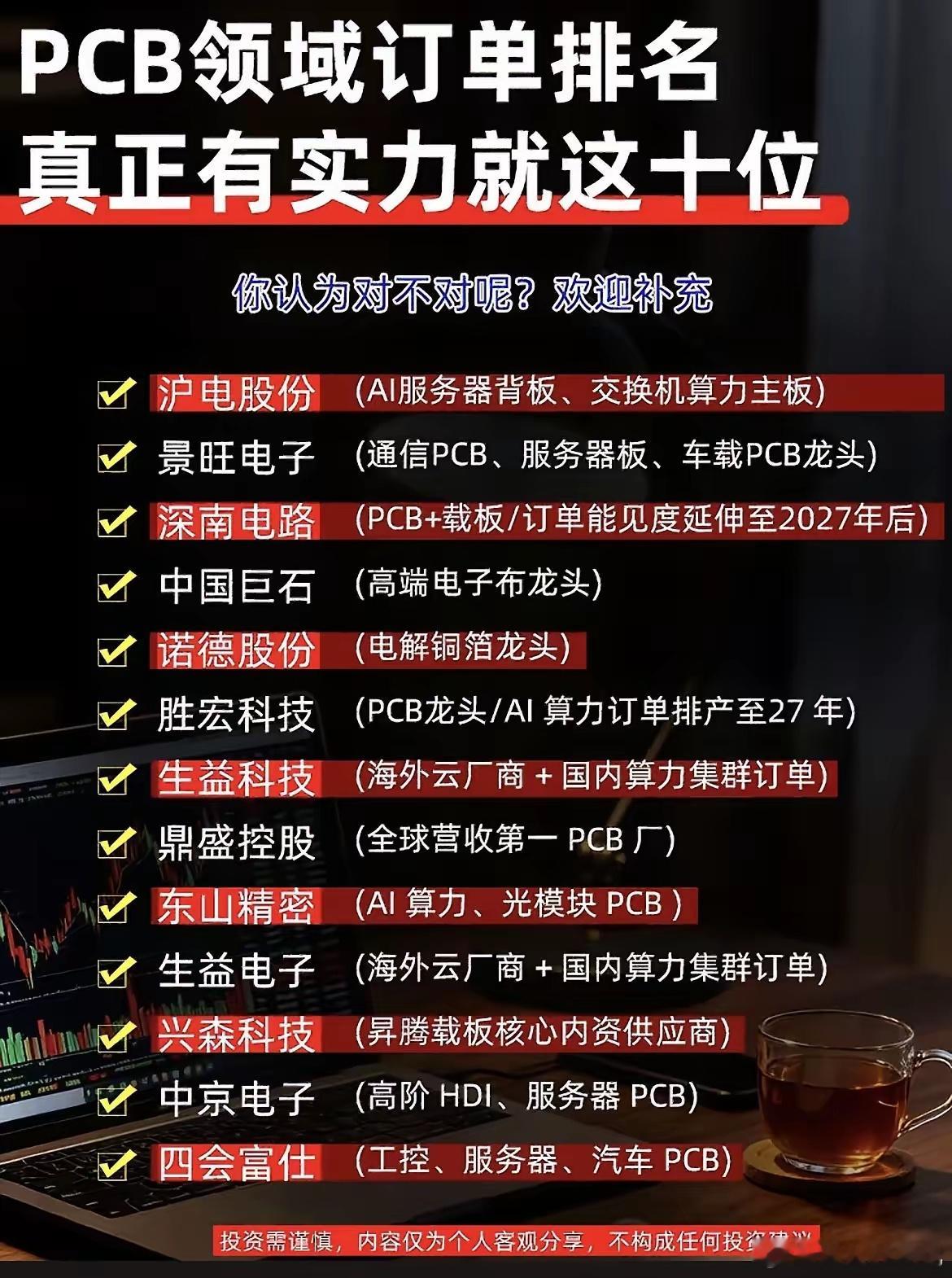 订单排产至2027年！PCB产业链真正有壁垒的龙头全梳理！AI算力服务器、光模块