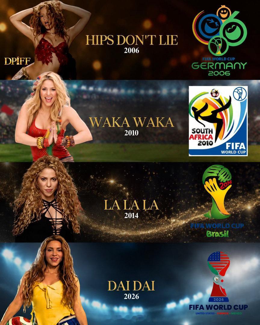 狼姐每隔四年都要在世界杯上展示她标志性的抖臀舞世界杯shakira