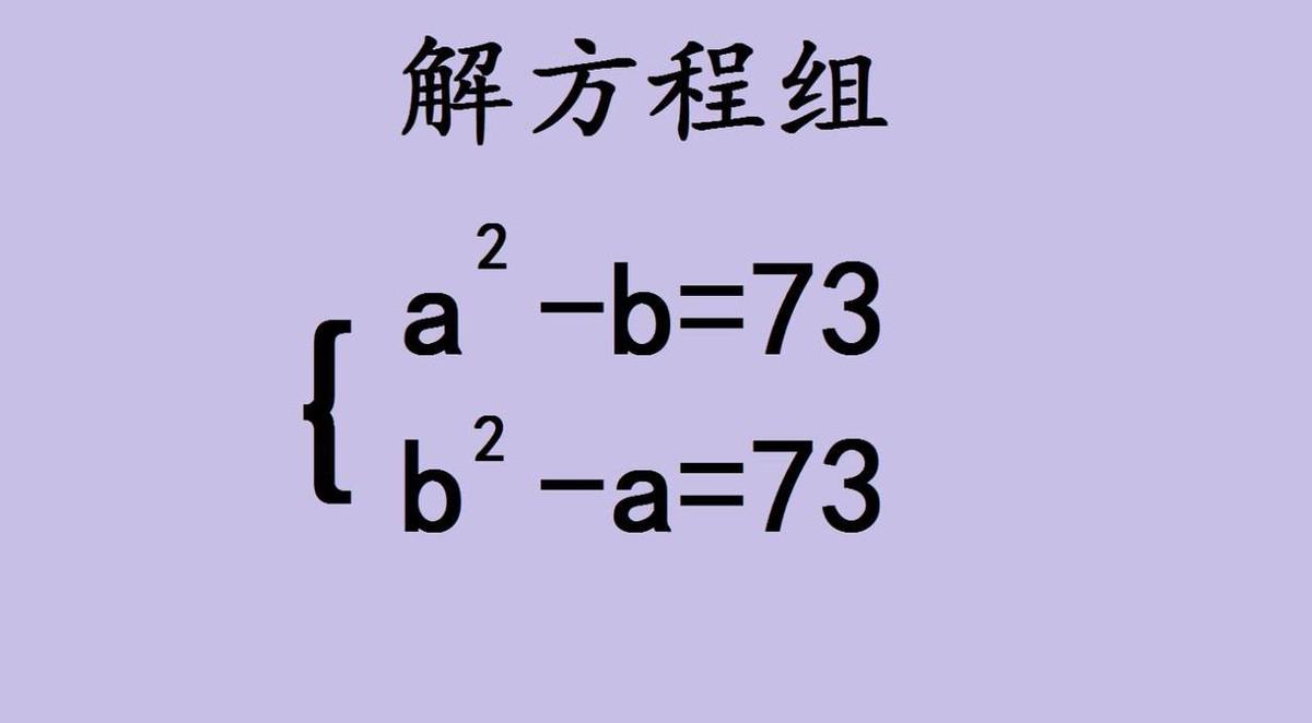 初中数学里有道题，专门用来区分普通孩子和有天分的孩子。这道题叫“双生方程组”。