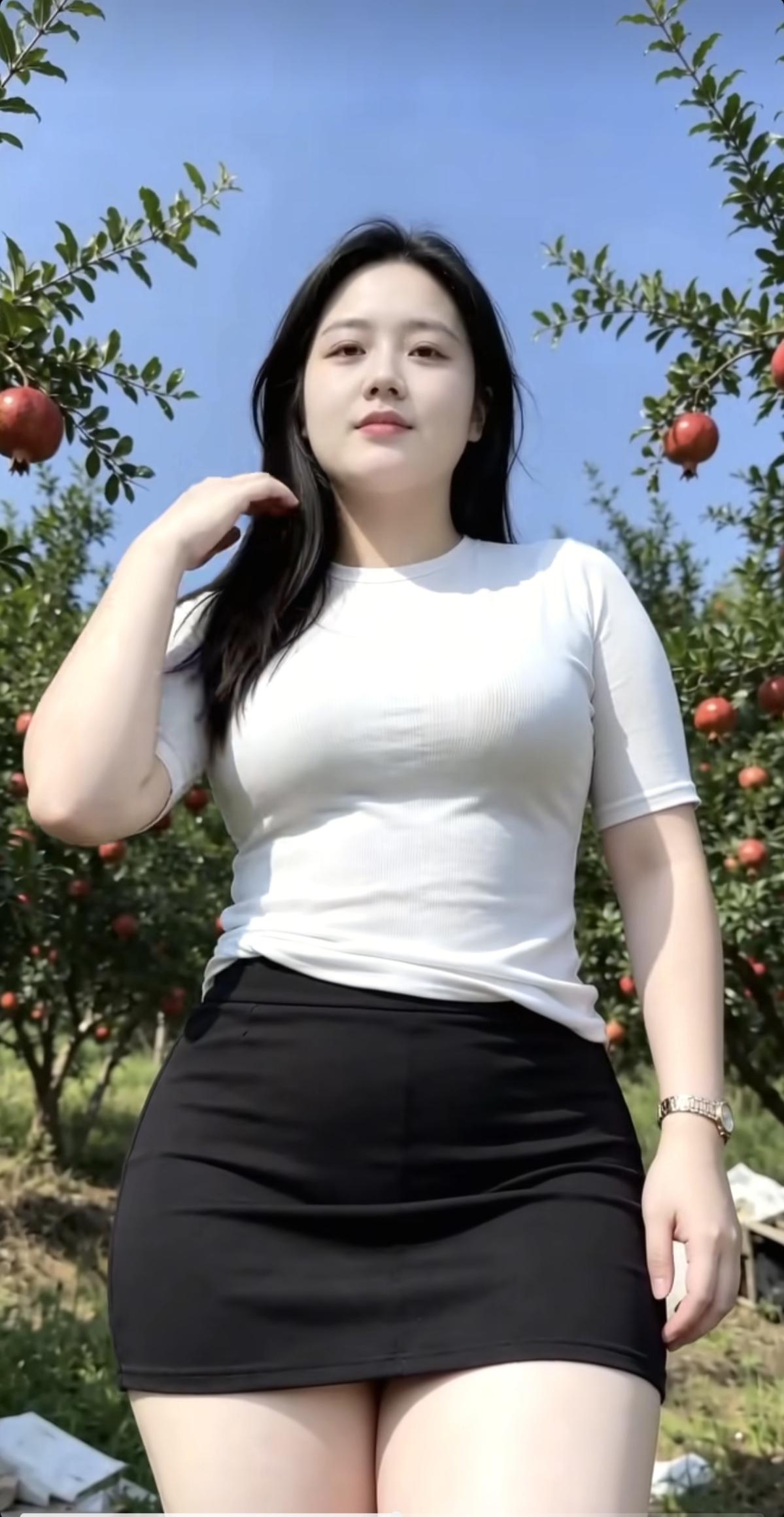 短裙婀娜舞，桃枝含笑迎。