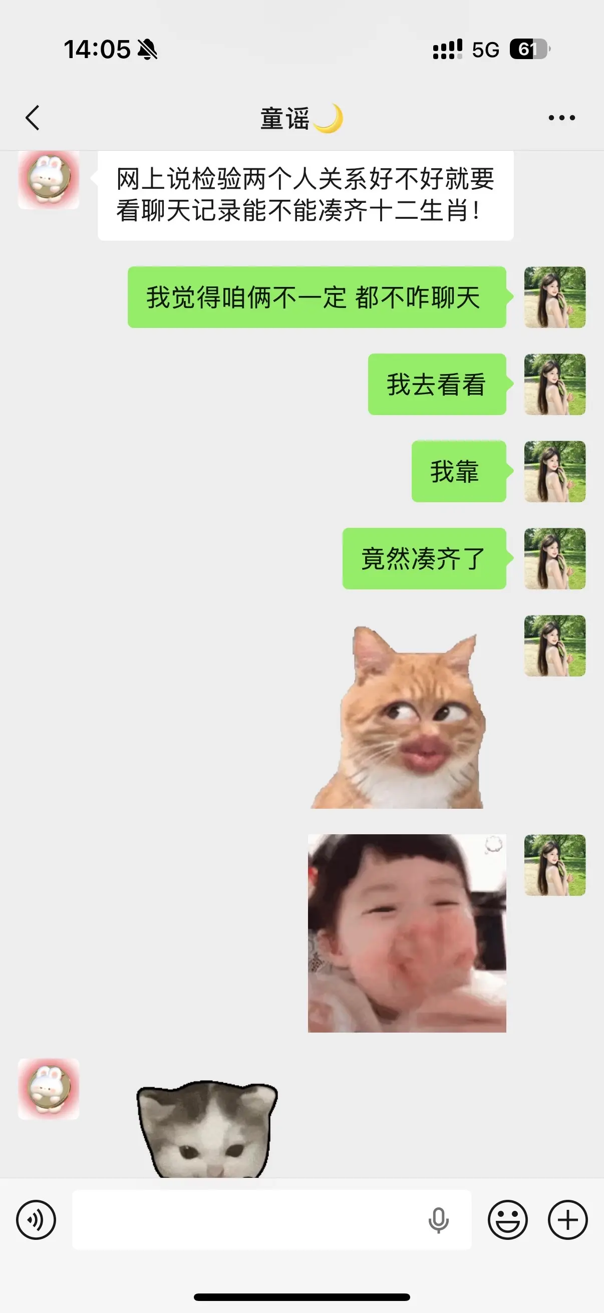 哈哈哈 天天不咋聊天还能凑齐