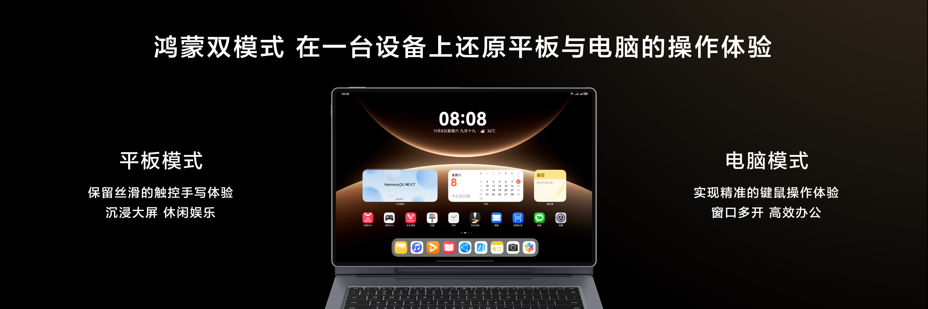 我就说一句：华为太猛了，把微软和苹果没解决的问题愣是给解决了，。其实我最近在用