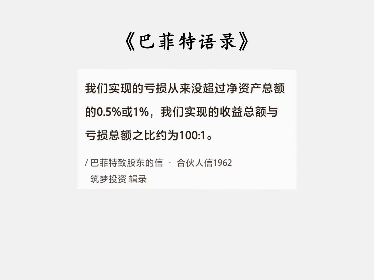 No.054巴菲特谈“犯错的亏损”巴菲特曰：“我们实现的亏损从来没超过净资