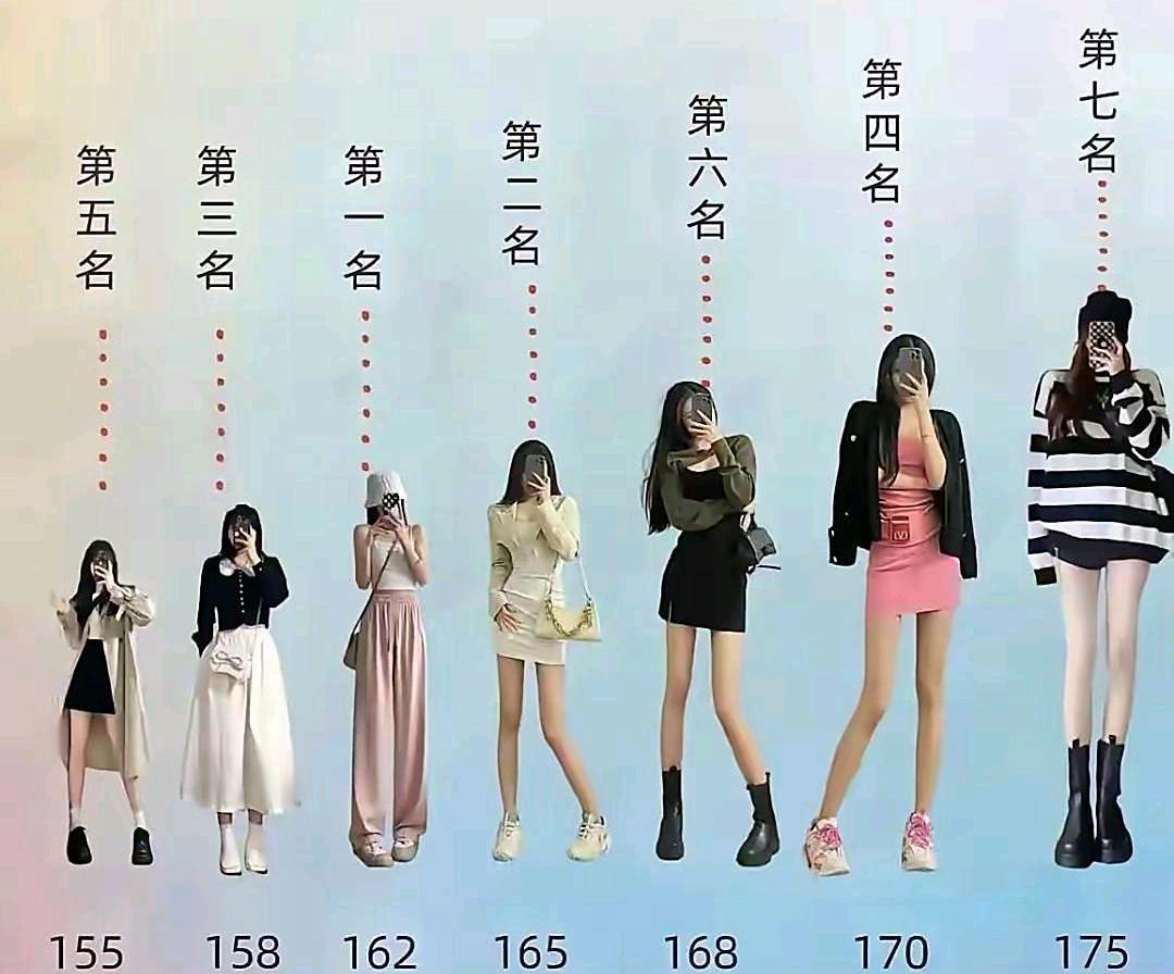 155，可爱175，高挑所以，我喜欢168，既可爱又较高挑！