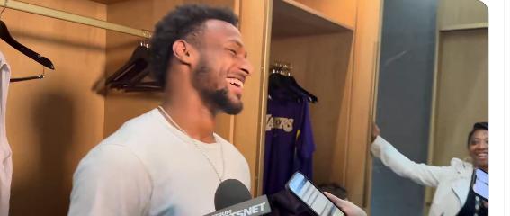 布朗尼说：“我上次和勒布朗一对一打球的时候，我不知道这件事有没有被报道出来，他在