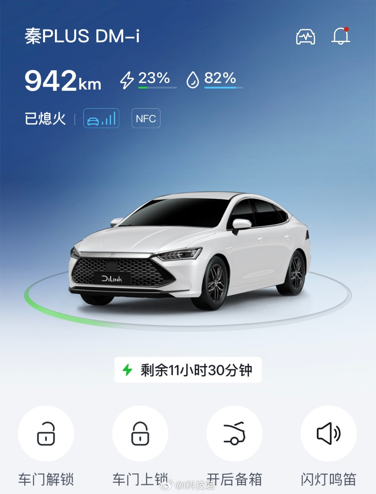 这次晚上没办法用充电桩，只能用随车充+家用插座了，虽然充电速度感人，但是明天用起