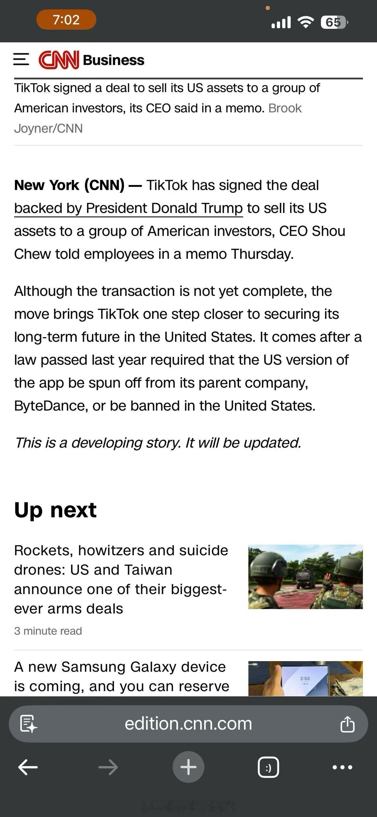 定了？tiktok今后变成一家美国公司？