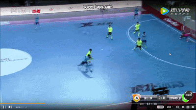 gif: 中国校园足球大学生五人制湖北大学 1: 0力克北体时隔三年再夺冠