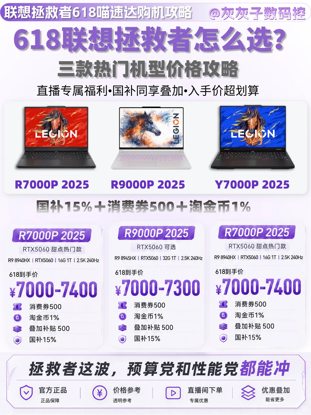 618联想拯救者怎么选？一篇说清楚