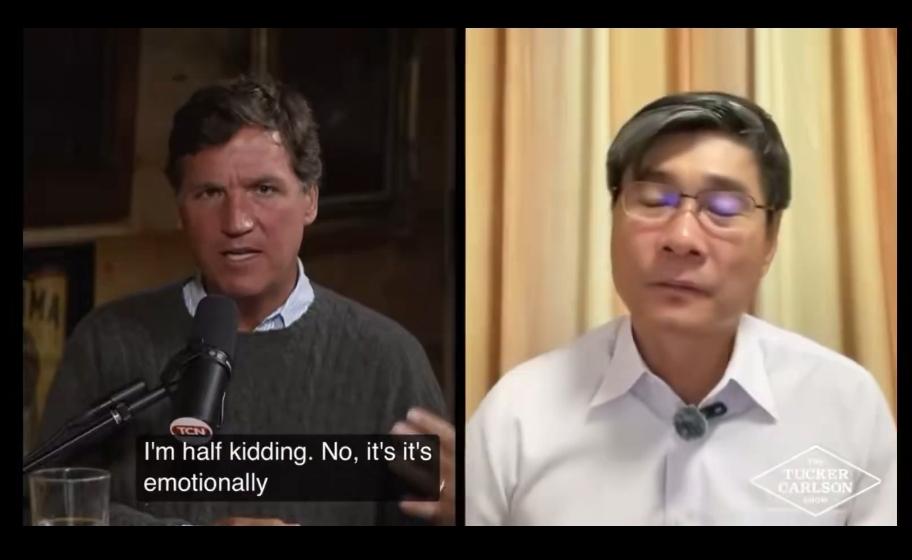 中国人致力于推广西方经典吗？在与卡尔森对话的最后，江学勤说：中国人实际上非常