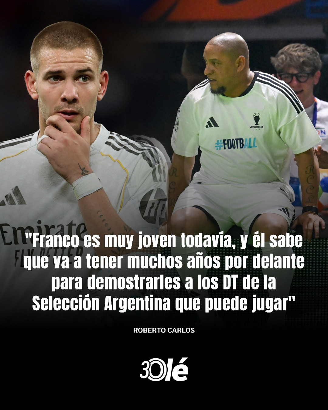 🇧🇷🏆🇦🇷罗伯托·卡洛斯谈马斯坦托诺落选世界杯名单：🗣️“