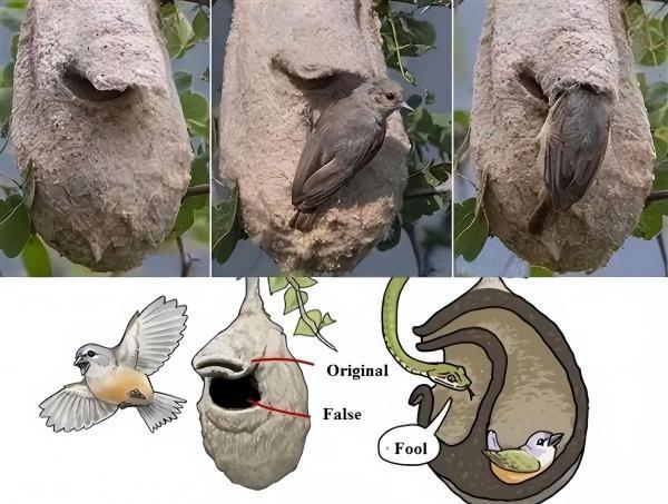 它是鸟界的“建筑鬼才”，把生存博弈玩成了顶级伪装术。攀雀的吊巢看似普通，实则