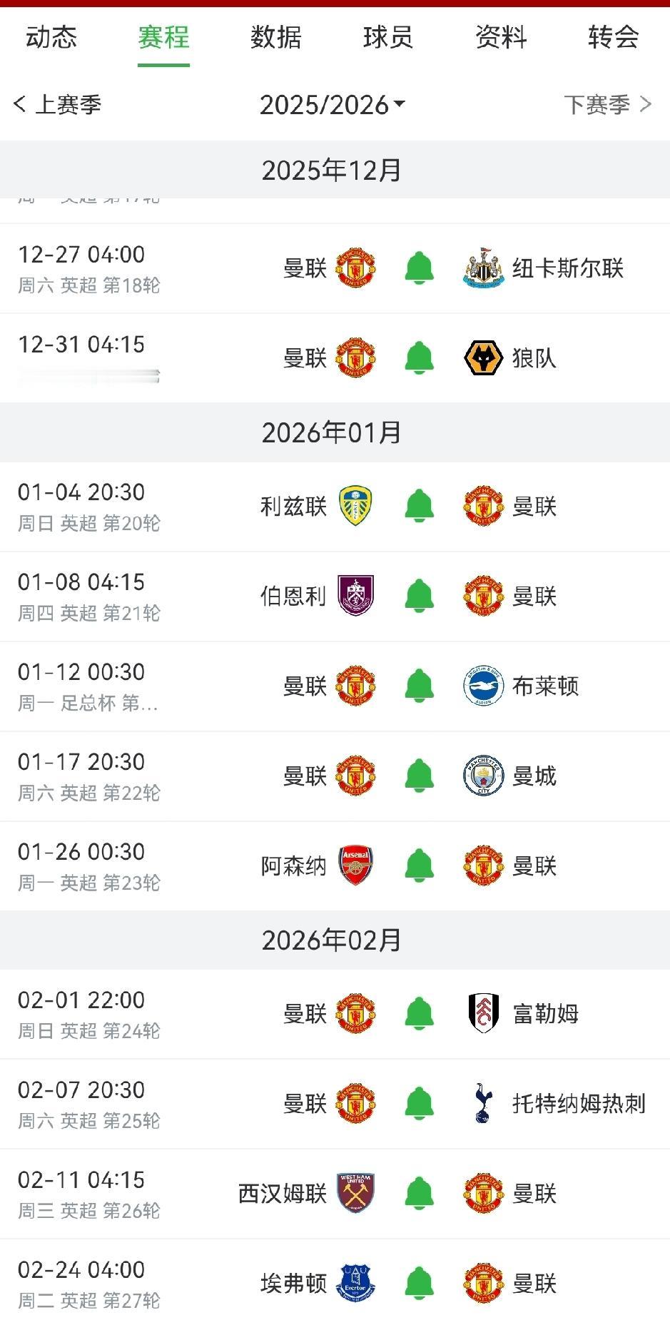 B费伤了，据说要一个月，还好曼联后面几个对手都是软柿子。纽卡，有名的客场虫，今