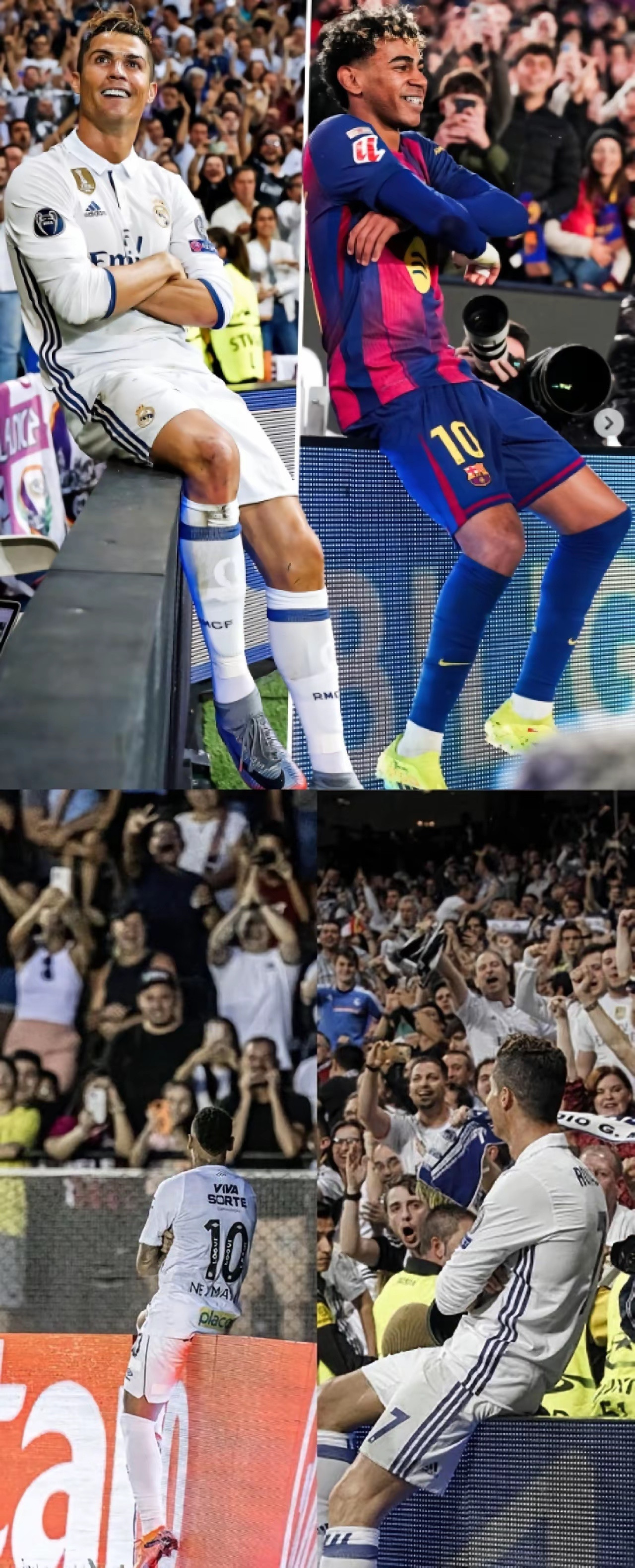 到底致敬谁？巴萨太子亚马尔近日疑似模仿C罗庆祝动作引起了网友们的热议，有部分球迷