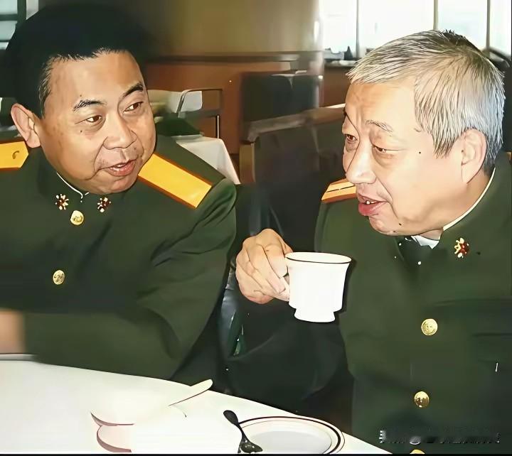 图中是许延滨与陈知建两位少将，二人父辈皆为开国大将。左侧许延滨，父亲是装甲兵之
