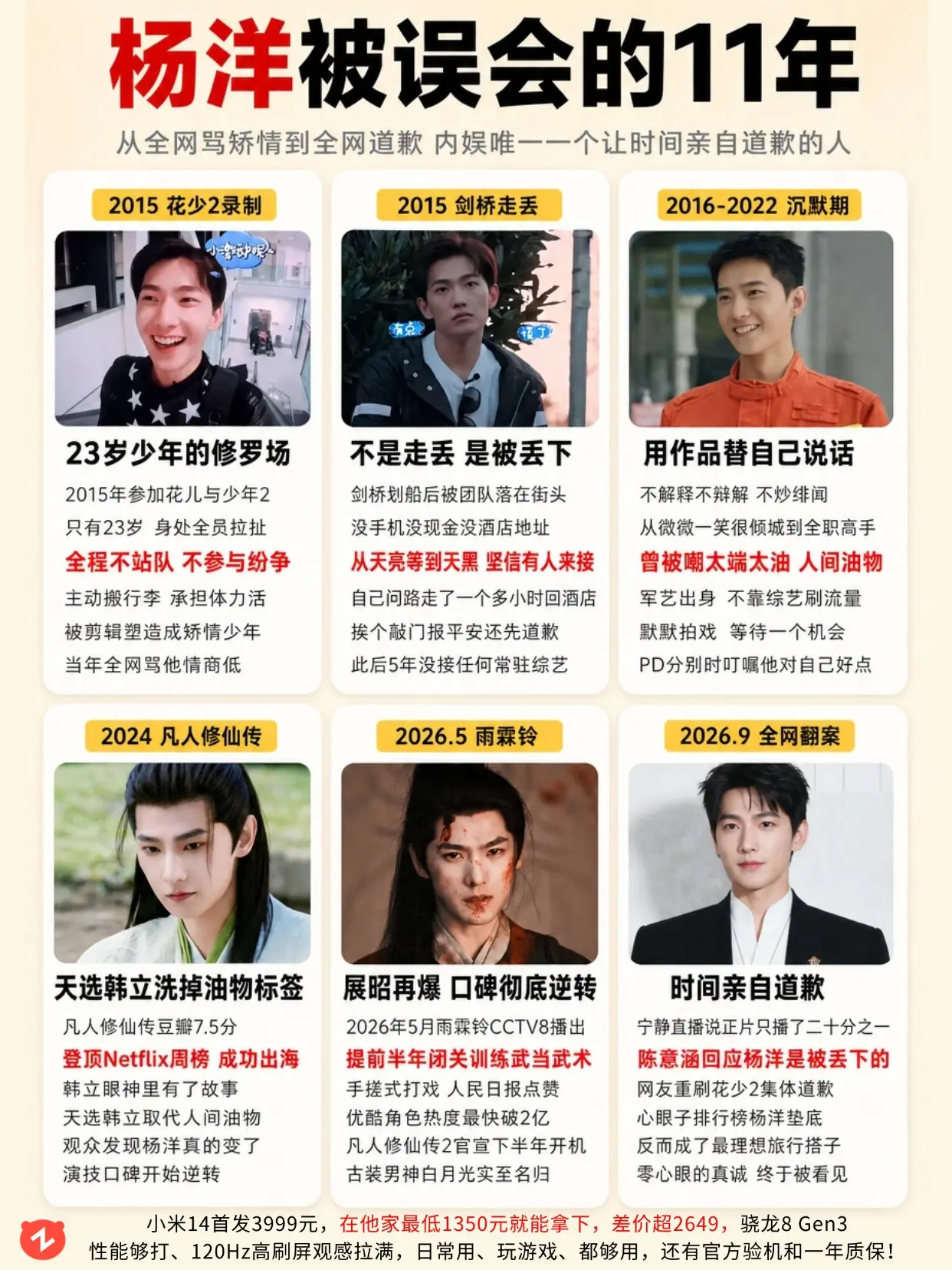 杨洋被误 11 年，这反转你心疼吗?