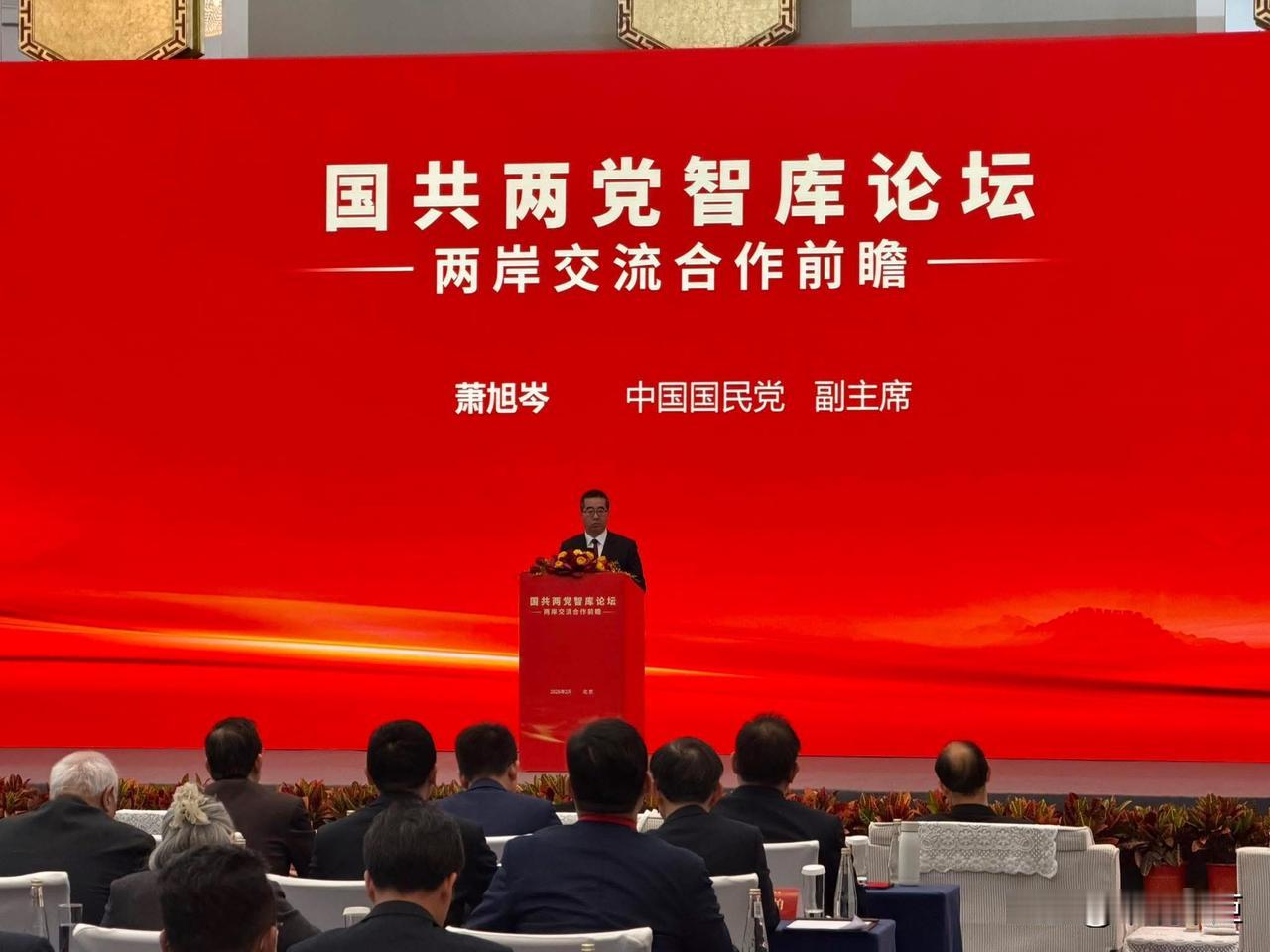 国民党副主席萧旭岑，今（3日）在脸书发文表示，刚刚出席“国共两党智库论坛”开幕式